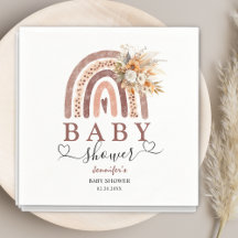 Boho Rainbow | Napkin för Neutral Baby Shower