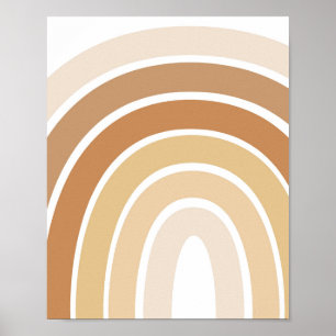Boho Rainbow Neutralt Nursery Poster