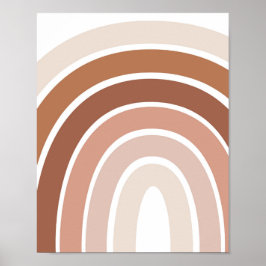 Boho Rainbow Neutralt Nursery Poster