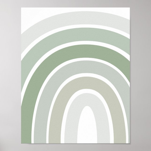 Boho Rainbow Neutralt Nursery Poster (Framsidan)