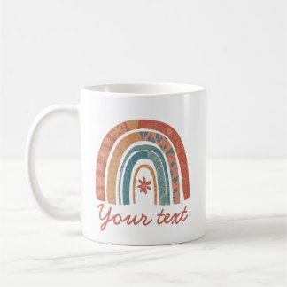 Boho Rainbow och blomman söt Mugg