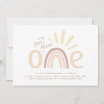 Boho Rainbow och Sunshine 1st Birthday