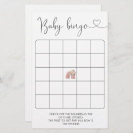 Boho Rainbow Önskemål för Baby Bingo-spel