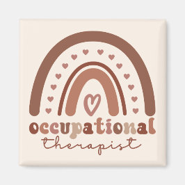 Boho Rainbow OT Occupational Therapist Gifts Magnet