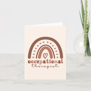 Boho Rainbow OT Occupational Therapist Tack Kort
