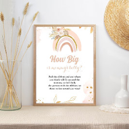Boho rainbow pampas Gras babyduschskylt Poster