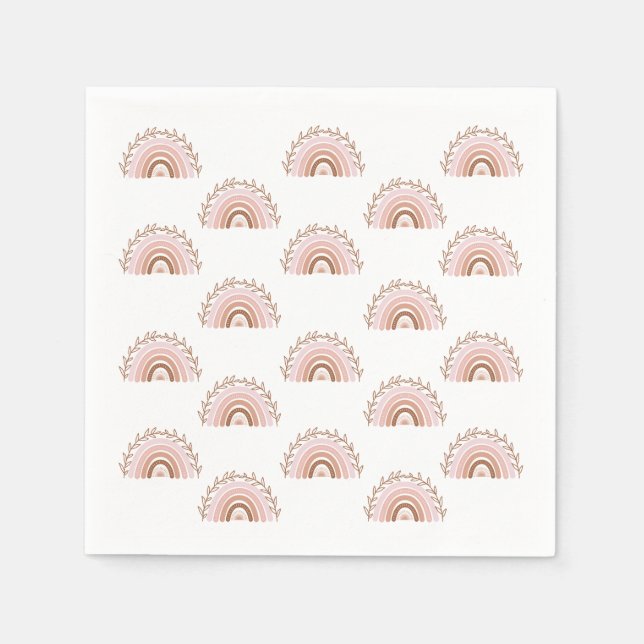 Boho Rainbow Pappersservett (Framsidan)