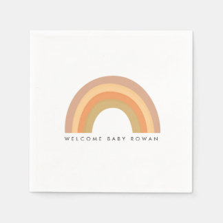 Boho Rainbow party eller babyduschplatta Pappersservett
