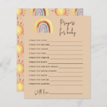 Boho Rainbow Party-spel | böner för baby