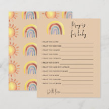 Boho Rainbow Party spel | böner för bebis