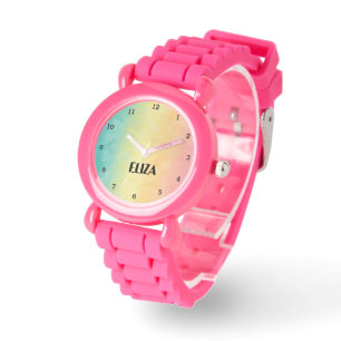 Boho Rainbow Pastel Cute Girls Rosa Kids Armbandsur