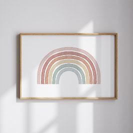 Boho rainbow-pastellutskrift poster