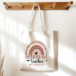 Boho Rainbow  – Perfect Teacher Gift for 3rd Grade Tygkasse