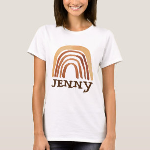 BOHO RAINBOW PERSONLIG CUSTOM NAME T-SHIRT