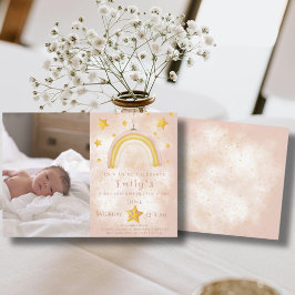 Boho rainbow pinky magi damm guld stjärnorna Party Inbjudningar