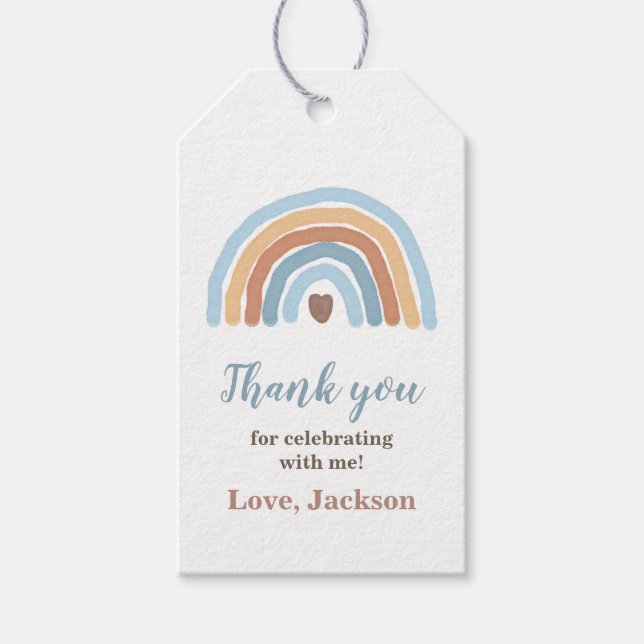 Boho Rainbow Presentetikett (Framsidan)