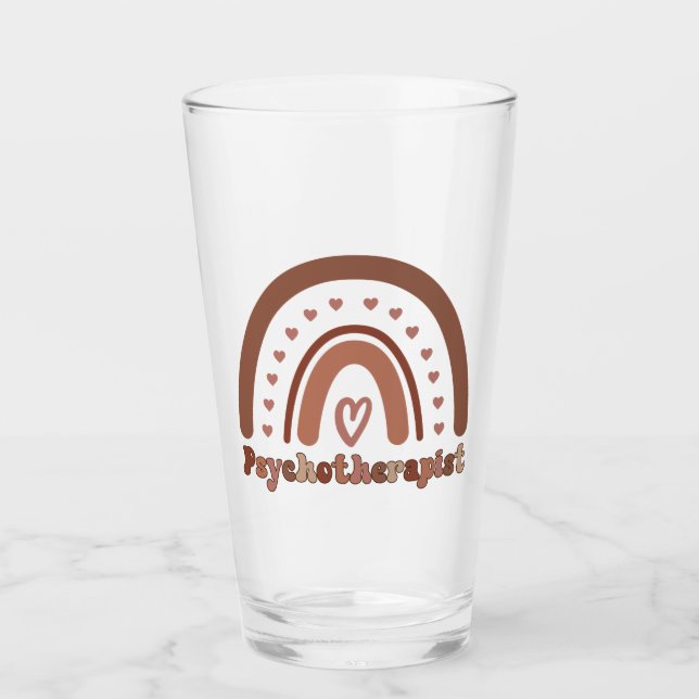 Boho Rainbow Psykoterapist Therapist Glaskopp (Framsida)