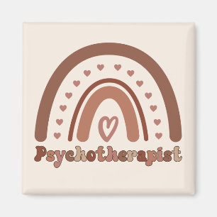 Boho Rainbow Psykoterapist Therapist Magnet