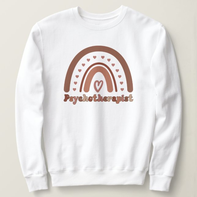 Boho Rainbow Psykoterapist Therapist T Shirt (Design framsida)