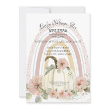 Boho Rainbow Pumpkin Rosa Blommigt Guld Gnistra Gi