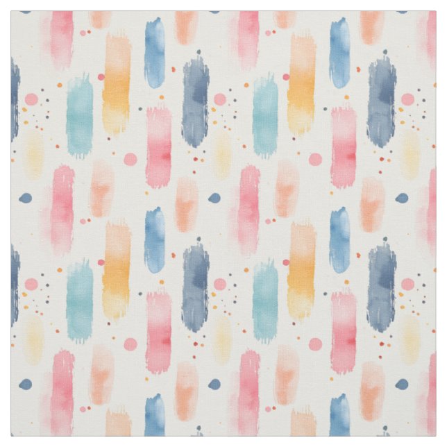 Boho Rainbow Push Strokes & Dots Tyg (Provkarta)