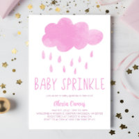 Boho Rainbow Rain Cloud Rosa Baby Shower Sprinkle
