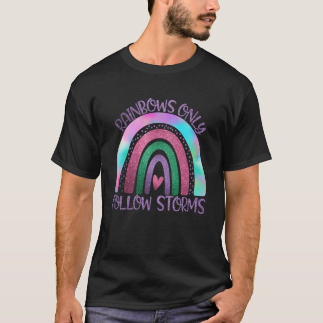 Boho Rainbow Rainbows följer endast Storms Graphic T Shirt (Framsida)