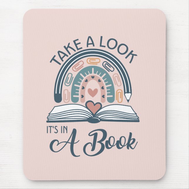 Boho Rainbow Reading Det är i Bok Musmatta (Framsidan)