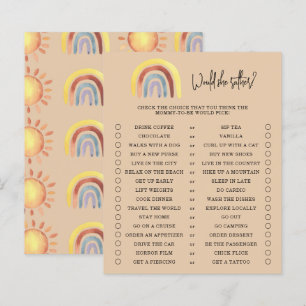 Boho Rainbow, skulle hon hellre visa babykläder?