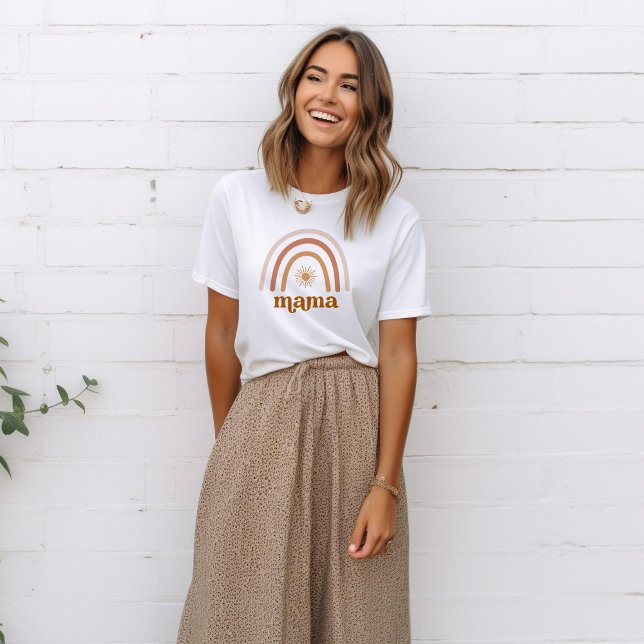 Boho Rainbow Sol Mamma T-shirt (Skapare uppladdad)