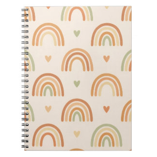 Boho Rainbow Spiral Anteckningsbok
