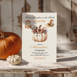 Boho Rainbow Spooky First Birthday Inbjudningar