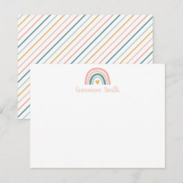 Boho Rainbow Stationery Anteckningskort