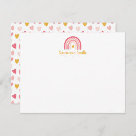 Boho Rainbow Stationery Note Card Anteckningskort