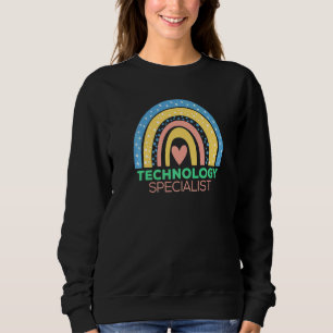 Boho Rainbow Stem Teacher Tech Squad Technology Sp T Shirt