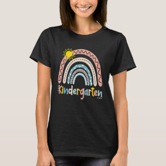 Boho Rainbow Sunshine Kindergarten Kids Teacher T Shirt