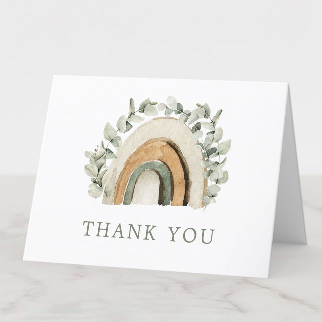 Boho Rainbow Tack (Boho Watercolor Rainbow Thank You Card by Painted Paperie
)
