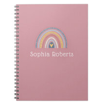 Boho Rainbow Theme Dusty rosa Kids Namn