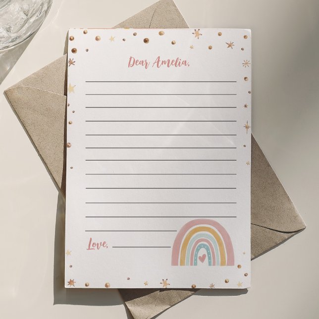 Boho Rainbow Time Capsule Note-meddelandekort Tack Kort (Skapare uppladdad)