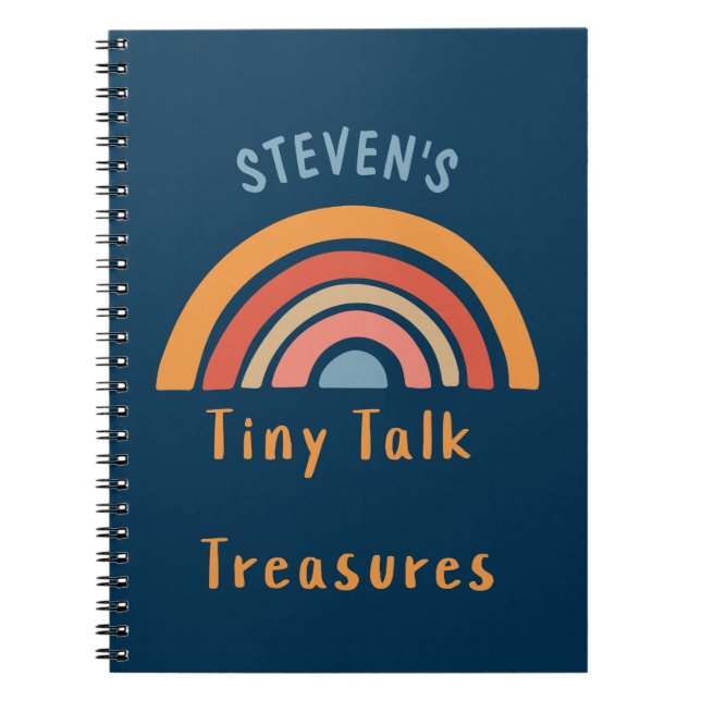 Boho Rainbow Tiny Talk Treasures Personlig Anteckningsbok (Framsidan)