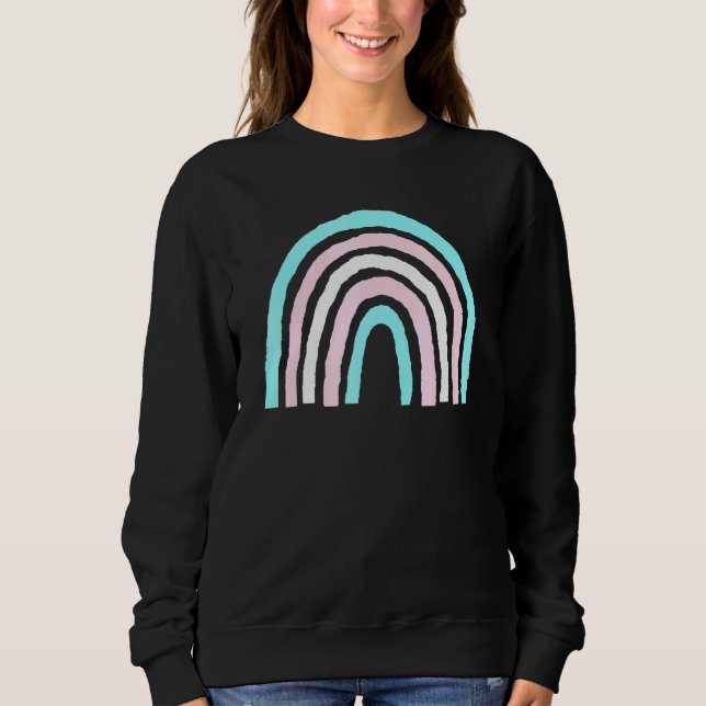 Boho Rainbow Trans Flagga Pride Lbgtqia T Shirt (Framsida)