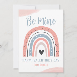 Boho Rainbow Valentiness Card Julkort