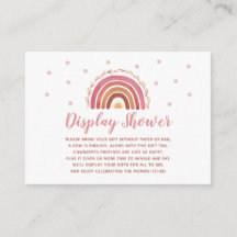 Boho Rainbow Visning Shower Gifts Baby Shower Card