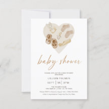 Boho Rainbow Watercolor Baby Shower-inbjudan