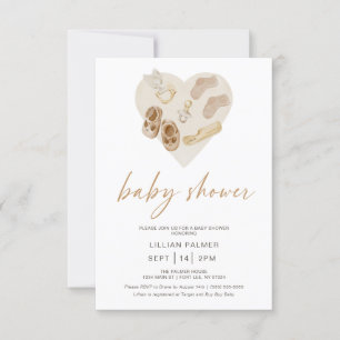 Boho Rainbow Watercolor Baby Shower-inbjudan Inbjudningar