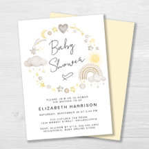 Boho Rainbow Watercolor Baby Shower