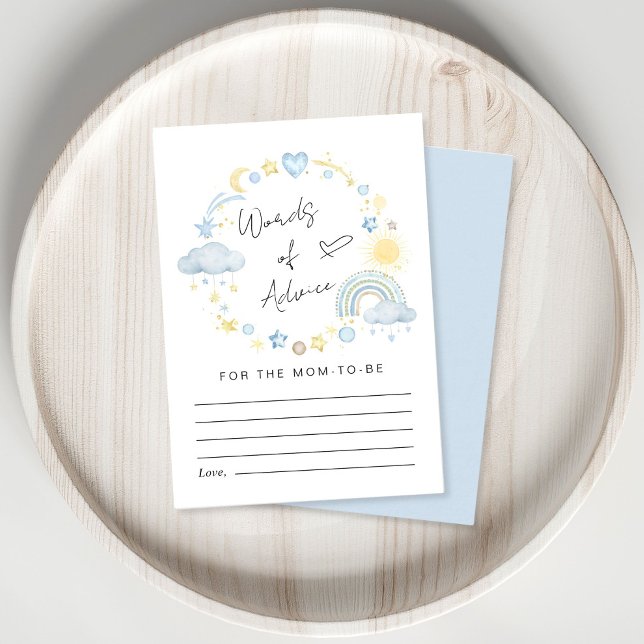 Boho Rainbow Watercolor Baby Shower Tilläggskort (Skapare uppladdad)