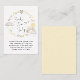Boho Rainbow Watercolor Bokar for Baby Shower Tilläggskort