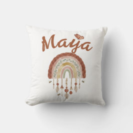 Boho Rainbow & Whimsical Bee Mönster Nursery Curta Kudde