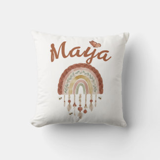 Boho Rainbow & Whimsical Bee Mönster Nursery Curta Kudde